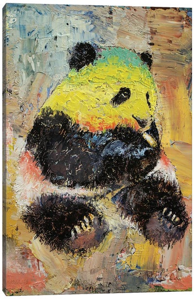 Rasta Panda Canvas Art Print - Marijuana Art