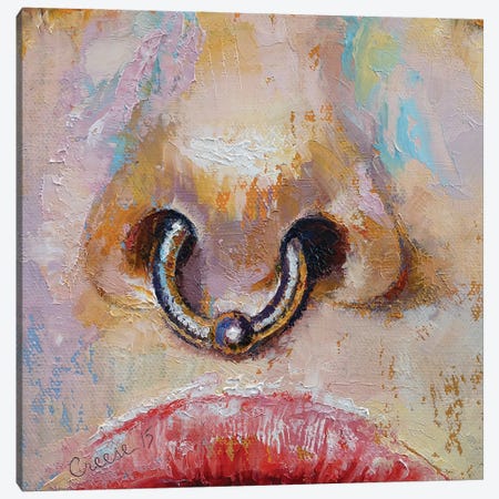 Nose Ring Canvas Print #MCR329} by Michael Creese Canvas Artwork