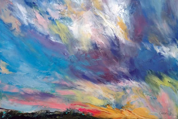 Gestural Skies: Clouds At Sunset by Michael Creese