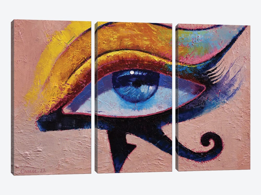 Eye Of Horus by Michael Creese 3-piece Canvas Print