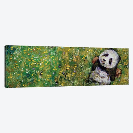 Chillin Baby Panda Canvas Print #MCR344} by Michael Creese Canvas Print