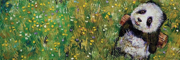 Pandas: Chillin Baby Panda by Michael Creese