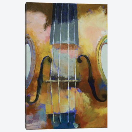 Violin Painting Canvas Print #MCR349} by Michael Creese Canvas Artwork