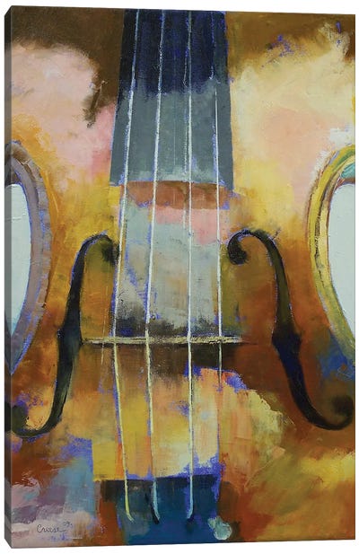 Violin Painting Canvas Art Print - Michael Creese