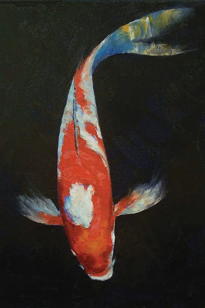 Kikusui Koi by Michael Creese framed wall art
