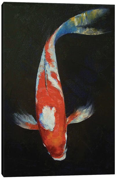 Kikusui Koi Canvas Art Print - Koi Fish Art