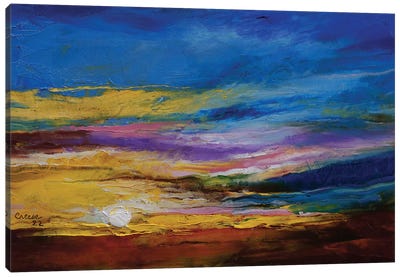 Desert Sunset Canvas Art Print - Michael Creese