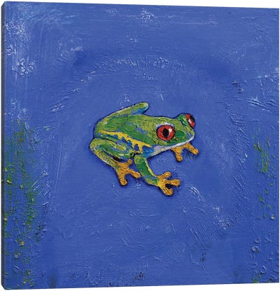 Tree Frog Canvas Art Print - Frog Art