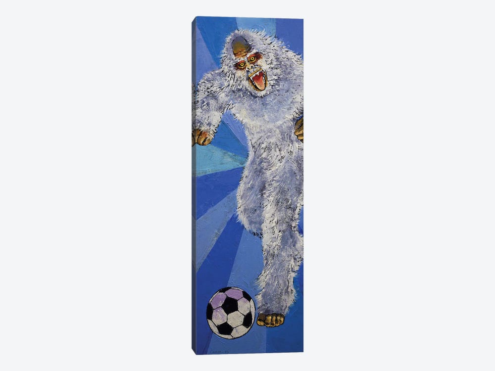 Yeti Soccer Fan by Michael Creese 1-piece Canvas Print