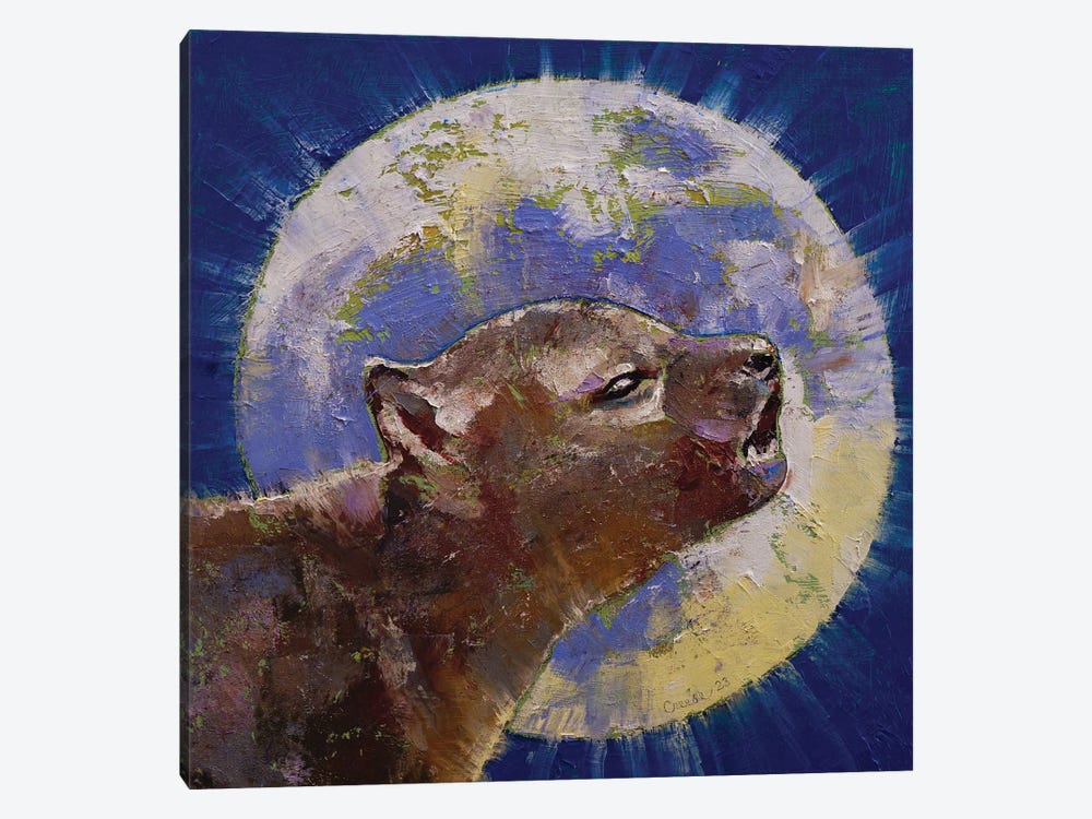 Baby Wolf Moon by Michael Creese 1-piece Canvas Print