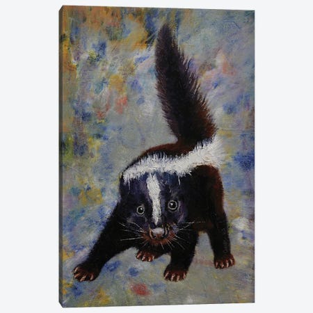 Baby Skunk Canvas Print #MCR376} by Michael Creese Canvas Artwork