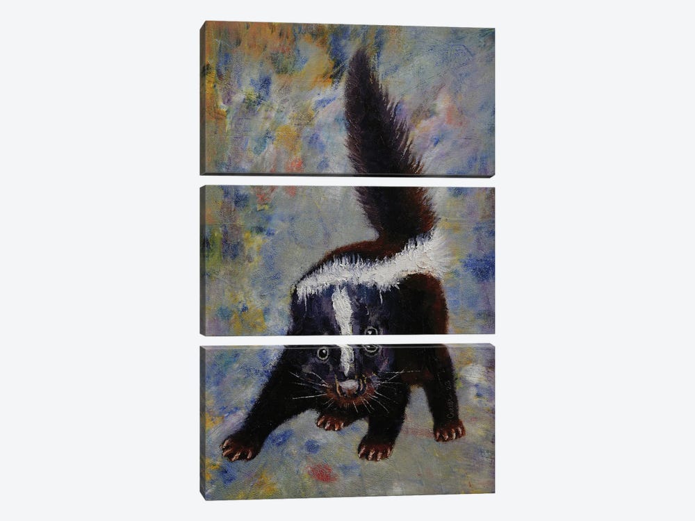 Baby Skunk by Michael Creese 3-piece Canvas Artwork