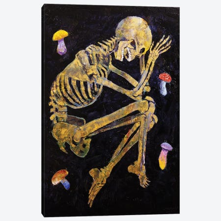 Skeleton Mushrooms Canvas Print #MCR382} by Michael Creese Canvas Wall Art