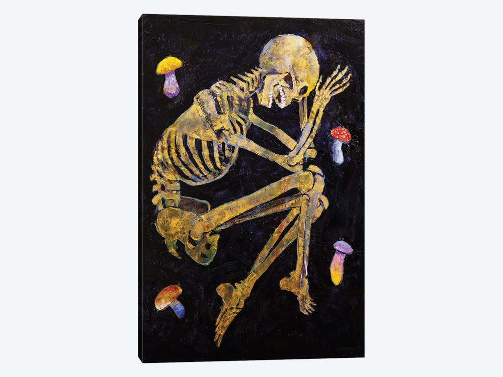 Skeleton Mushrooms by Michael Creese 1-piece Art Print