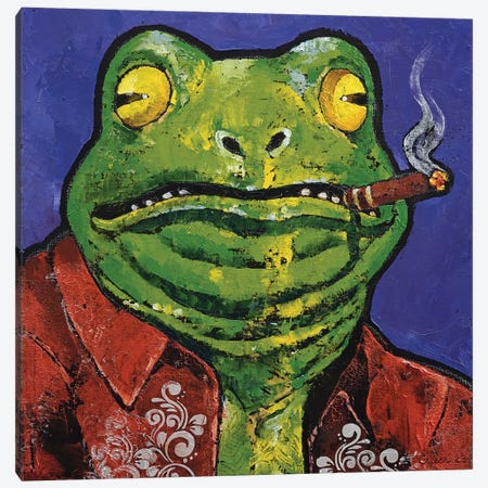 Vegas Frog Canvas Print #MCR383} by Michael Creese Canvas Artwork