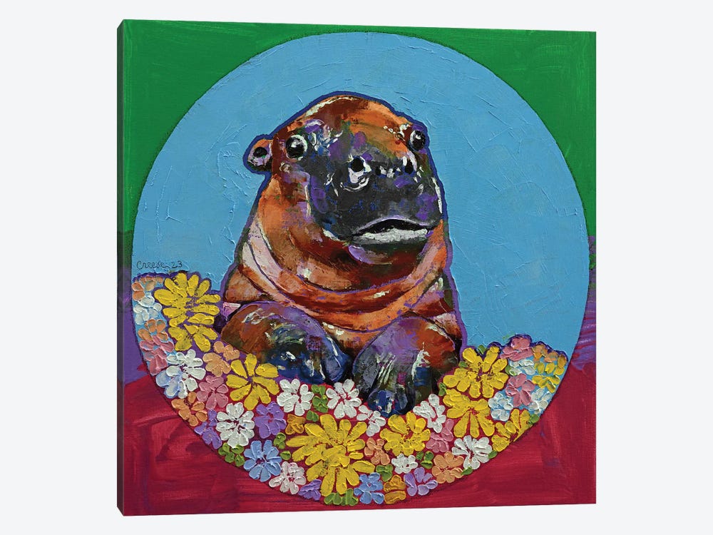 Baby Hippo by Michael Creese 1-piece Art Print