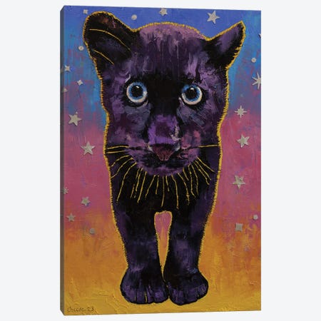 Panther Cub Canvas Print #MCR408} by Michael Creese Art Print
