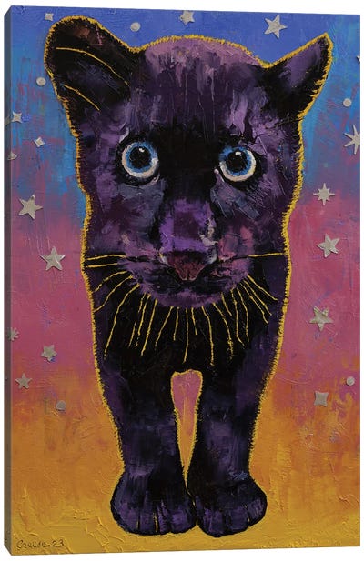 Panther Cub Canvas Art Print - Michael Creese