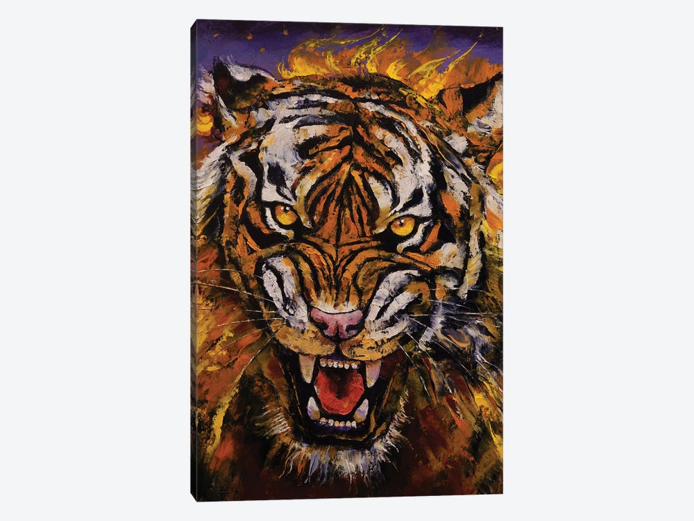 Fire Tiger by Michael Creese 1-piece Art Print