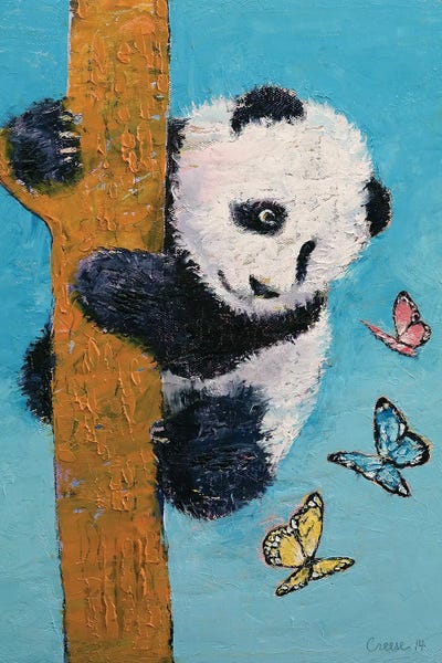 Canvas Print: Panda Butterflies by Michael Creese - thumbnail