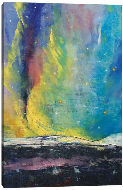 Arctic Lights Canvas Art Print - Aurora Borealis Art