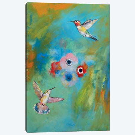 Hummingbirds Canvas Print #MCR57} by Michael Creese Canvas Art