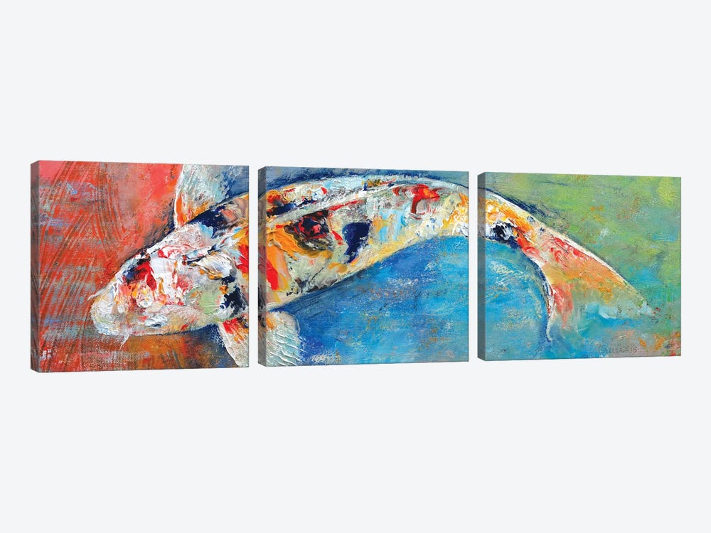 Japanese Koi by Michael Creese 3-piece Canvas Print