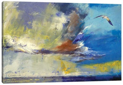 Loneliness Canvas Art Print - Cloudy Sunset Art