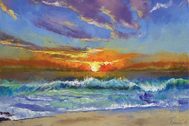 Malibu Beach Sunset by Michael Creese wall art