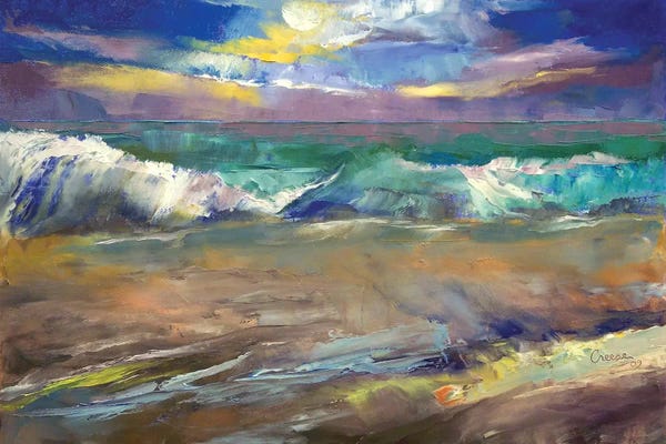 Waves: Moonlit Waves by Michael Creese