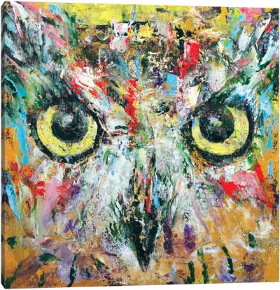 Mystic Owl Canvas Art Print - Michael Creese