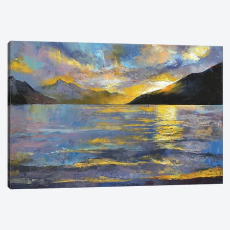 New Zealand Sunset Canvas Print #MCR80} by Michael Creese Canvas Artwork