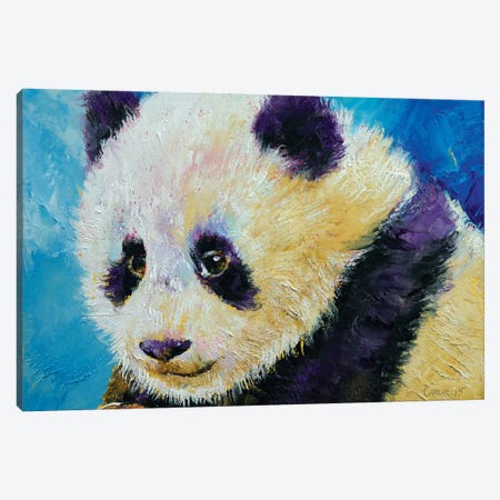 Panda Cub Canvas Print #MCR88} by Michael Creese Canvas Artwork