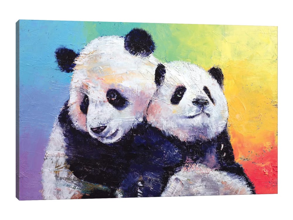 Wall Art Print, Cute Panda