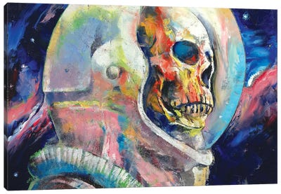 Astronaut Canvas Art Print - Skull Art