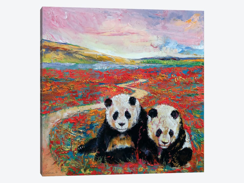 Panda Paradise by Michael Creese 1-piece Canvas Wall Art