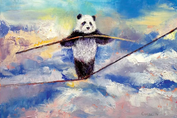 Pandas: Panda Tightrope by Michael Creese
