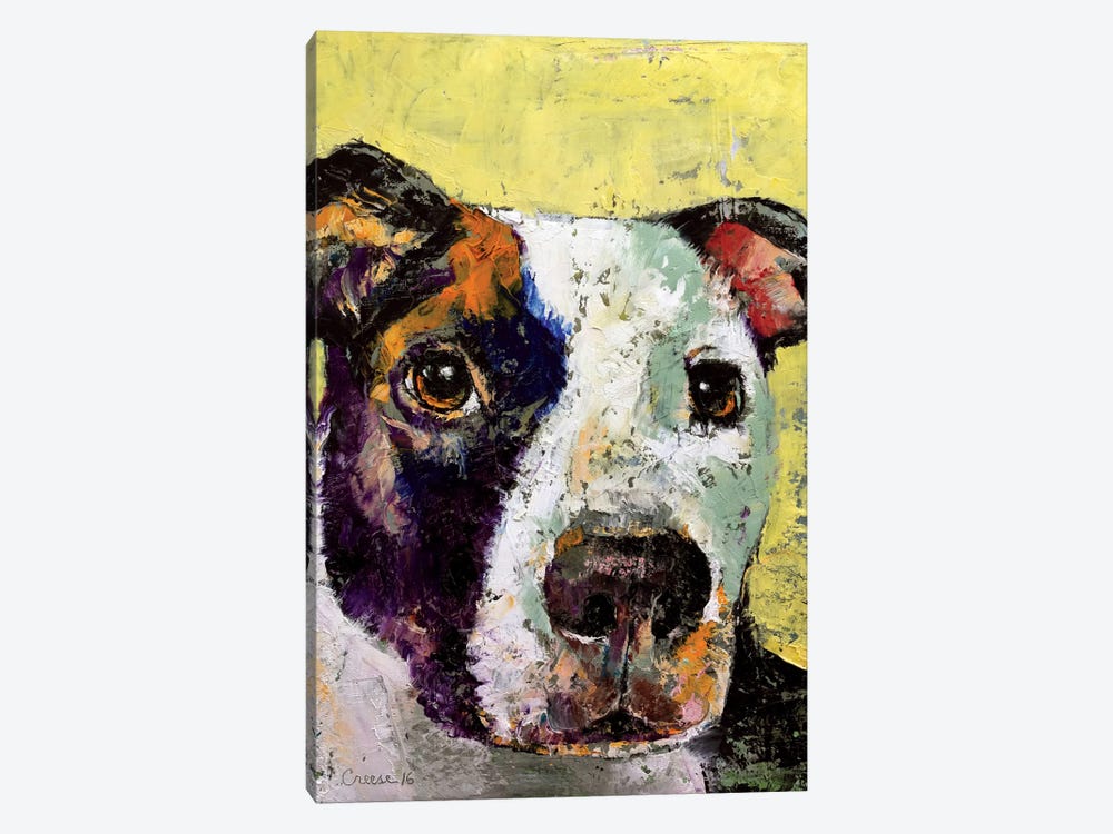 Pit Bull Portrait by Michael Creese 1-piece Canvas Art Print