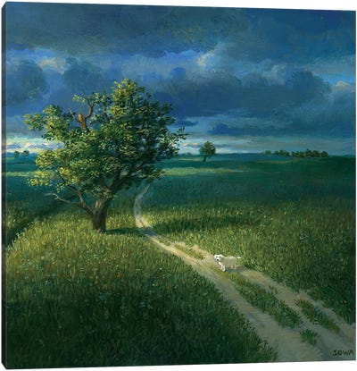 Lonely Canvas Art Print - Trail, Path & Road Art