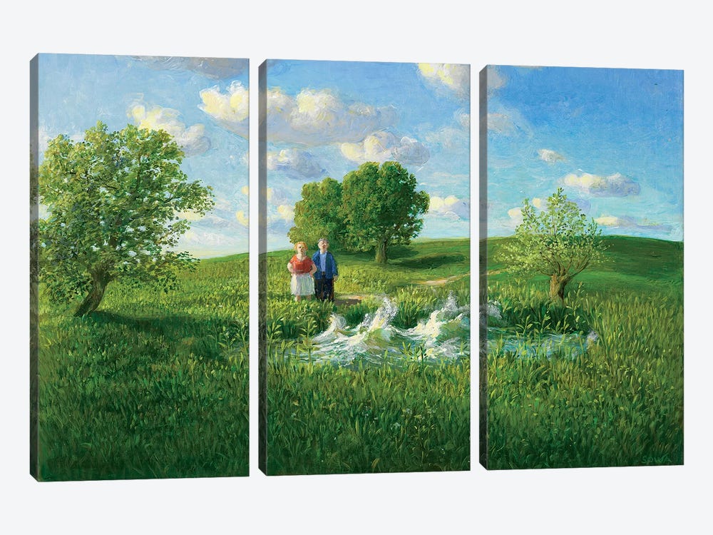 Restless Pond by Michael Sowa 3-piece Canvas Artwork