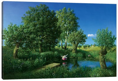 Summer (Otto's Eleven) Canvas Art Print - Pond Art