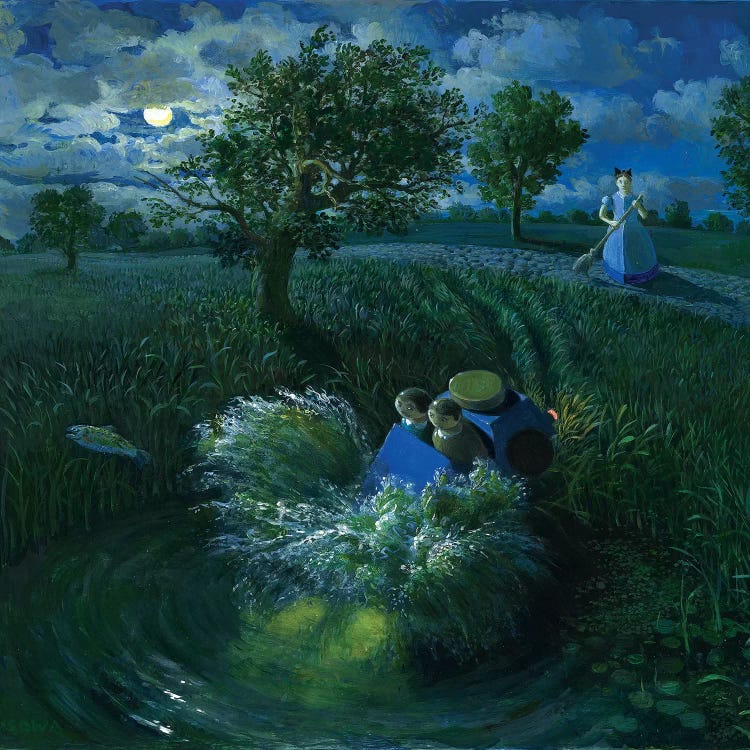 The Creepy Sweeper by Michael Sowa wall art