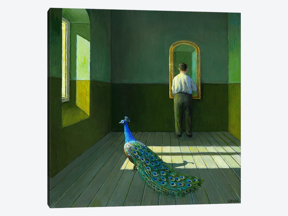 The Peacock by Michael Sowa 1-piece Canvas Wall Art