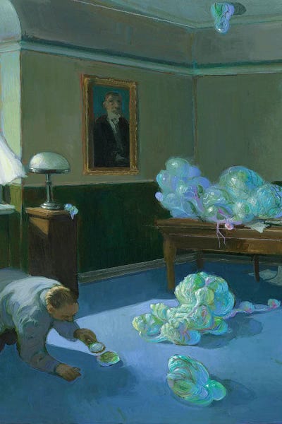 The Unsolved Cases of the FBI by Michael Sowa framed canvas print