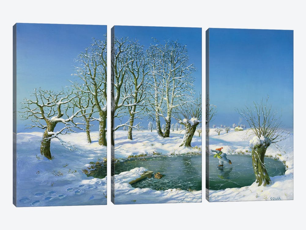 Winter (Otto's Eleven) by Michael Sowa 3-piece Canvas Artwork