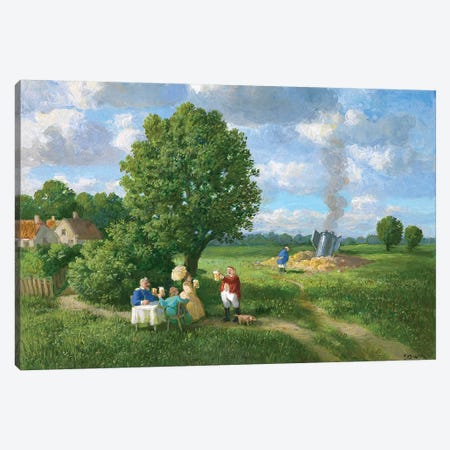 At the Stage Near Budweis Canvas Print #MCS3} by Michael Sowa Canvas Print