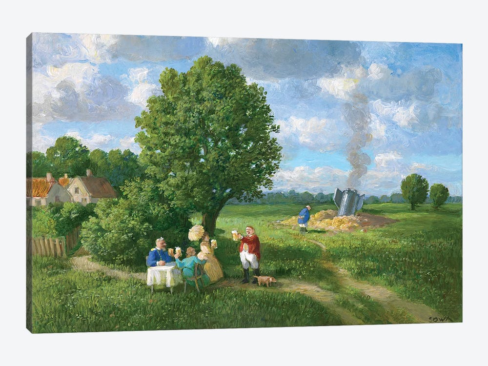 At the Stage Near Budweis by Michael Sowa 1-piece Canvas Artwork