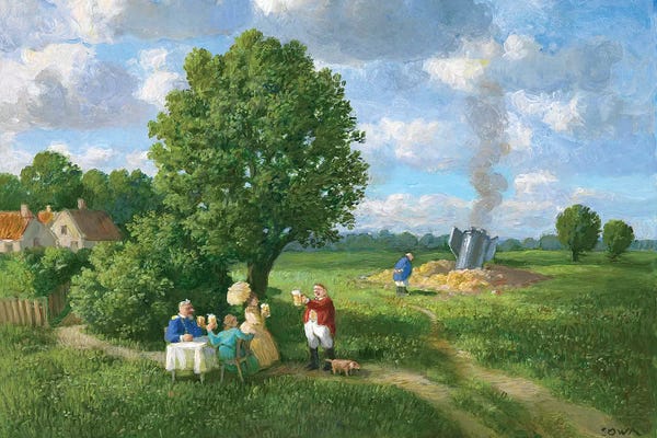 Detailed Oil Painters: At the Stage Near Budweis by Michael Sowa