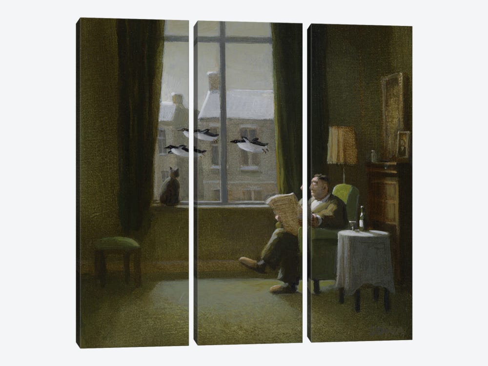 February by Michael Sowa 3-piece Canvas Print