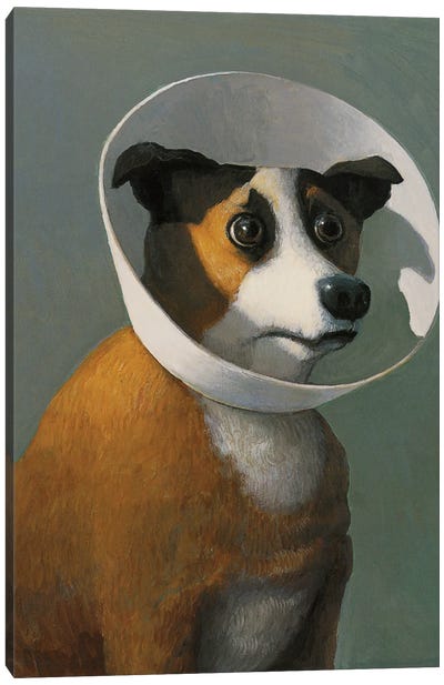 Ill Dog Amelie Canvas Art Print - Michael Sowa